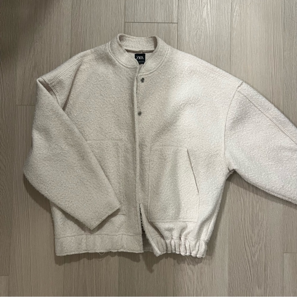 Zara Textured bomber jacket
